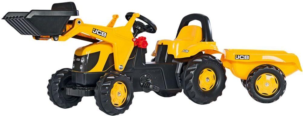 ROLLY TOYS rollyKid JCB Loader & Trailer Kids' Ride-On Toy - Black & Yellow, Yellow,Black