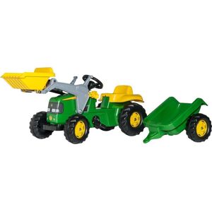 ROLLY TOYS rollyKid John Deere Loader & Trailer Kids' Ride-On Toy - Green, Black & Yellow, Green,Yellow,Black