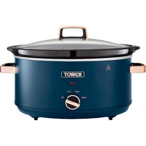 Tower Cavaletto T16043MNB Slow Cooker - Blue, Silver/Grey