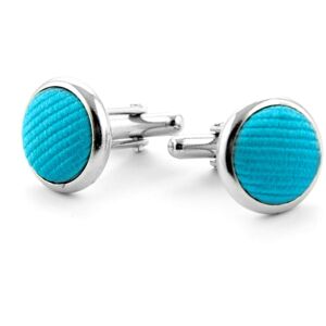 Suitable Silk Cufflinks Turquoise F24 Blue- male