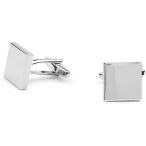 Suitable Cufflinks Square Shiny Silver- Suitable Cufflinks Square Shiny Silver-