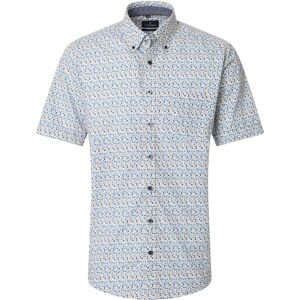 CASAMODA Short Sleeves Casual Shirt Dots Blue Green size 5XL- CASAMODA Short Sleeves Casual Shirt Dots Blue Green size 5XL-