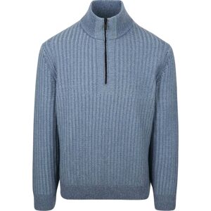 BOSS Kwinter Half Zip Sweater Wool Blend Blue size XL- male BOSS Kwinter Half Zip Sweater Wool Blend Blue size XL- male