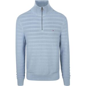 Tommy Hilfiger Pullover Halfzip Structure Indigo Light blue Blue size XL- male Tommy Hilfiger Pullover Halfzip Structure Indigo Light blue Blue size XL- male