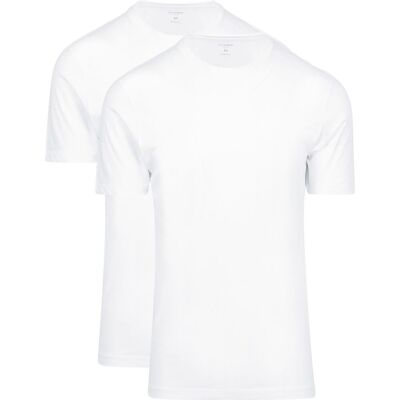 OLYMP Modern Fit T-Shirt White - Round Neck, 2-Pack OLYMP Modern Fit T-Shirt White - Round Neck, 2-Pack