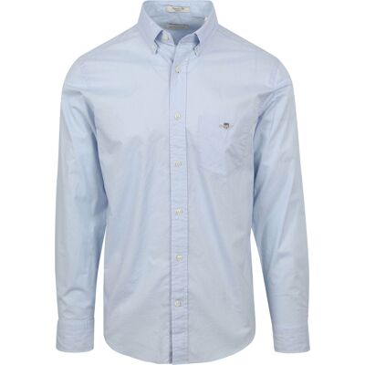 Gant Casual Shirt Poplin Light Light blue Blue size 5XL- male Gant Casual Shirt Poplin Light Light blue Blue size 5XL- male
