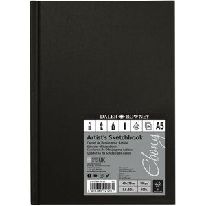 Daler-Rowney Ebony A5 Hardback Sketchbook 160gsm 54 White Sheets