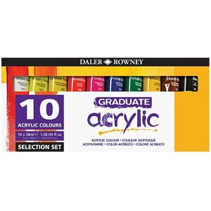 Daler-Rowney Graduate Acrylic Selection Set 10x38ml Paint Tubes