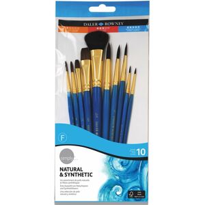 Daler-Rowney Simply Watercolour Natural Mix 10 Brush Set