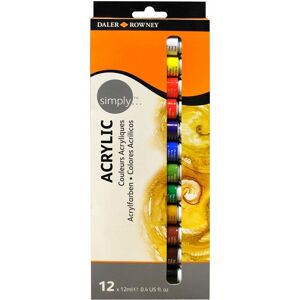 Daler-Rowney Simply Acrylic Set Of 12x12ml Paint Tubes