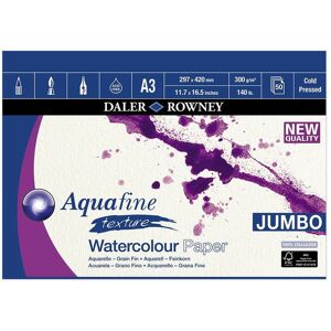 Daler-Rowney Aquafine A3 Watercolour Texture Pad 300gsm 50 White Sheets