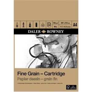 Daler-Rowney A4 Fine Grain Cartridge Pad 160gsm 30 White Sheets