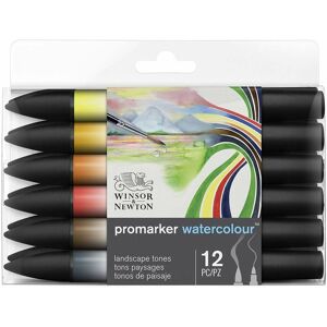 Winsor & Newton Winsor & tonpromarker Watercolour Landscape Tones (Pack Of 12)