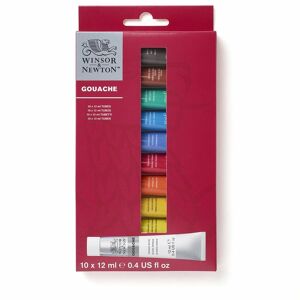 Winsor & Newton Winsor & ton Gouache Colour Set Of 10x12ml Paint Tubes