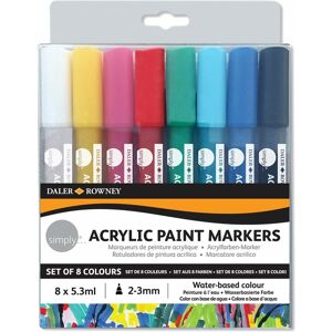 Daler-Rowney Simply Acrylic Paint Markers (Pack Of 8)