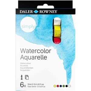 Daler-Rowney Simply Watercolour Starter Set Of 12ml Tubes (Pack Of 6)