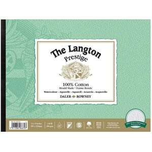 Daler-Rowney Langton Prestige 12x9in Watercolour Pad 300gsm 12 White Sheets