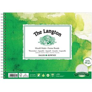 Daler-Rowney Langton 12x9in Watercolour Spiral Pad 300gsm 12 White Sheets