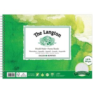 Daler-Rowney Langton 14x10in Watercolour Spiral Pad 300gsm 12 White Sheets