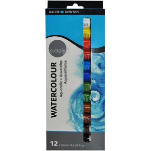 Daler-Rowney Simply Watercolour Set Of 12x12ml Paint Tubes