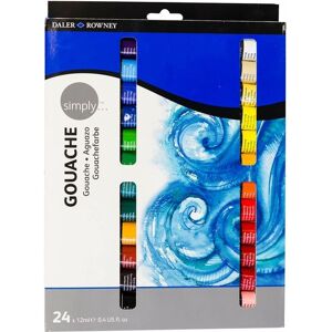 Daler-Rowney Simply Gouache Set Of 24x12ml Paint Tubes