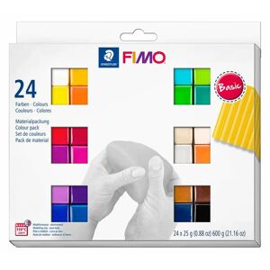 Staedtler Fimo Soft Modelling Clay 24 Assorted Half Blocks