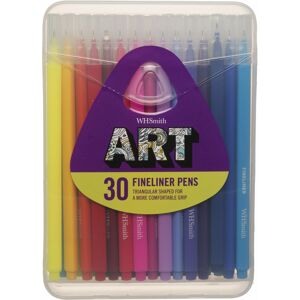 Whsmith Art Fineliners, Multi Ink (Pack Of 30)