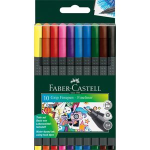 Faber-Castell Grip Fineliners, 0.4mm Nib (Pack Of 10)