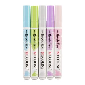 Royal Talens Ecoline Brush Pen Pastel Set (Pack Of 5)