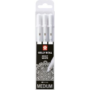 Sakura  Gelly Rolls, Real White (Pack Of 3)