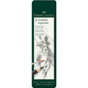 Faber-Castell Graphite Aquarelle Watersoluble Graphite Pencils (Pack Of 5)