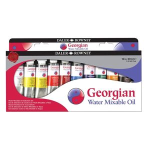 Daler-Rowney Georgian Water Mixable Oil Selection Set 10x37ml Paint Tubes