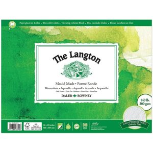 Daler-Rowney Langton 16x12in Watercolour Block Pad 300gsm 12 White Sheets