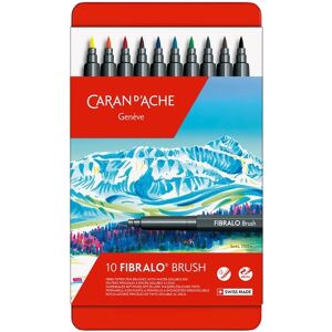 Caran D'Ache Fibralo Fibre Tip Brush Pens (Tin Of 10)