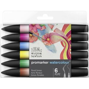 Winsor & Newton Winsor & ton Promarker Watercolour Floral Tones (Pack Of 6)