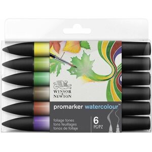 Winsor & Newton Winsor & ton Promarker Watercolour Foliage Tones (Pack Of 6)