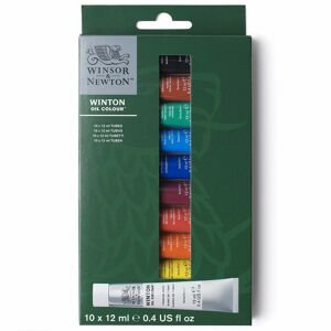 Winsor & Newton Winsor & ton Winton Oil Colour Set Of 10x12ml Paint Tubes