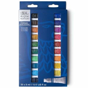 Winsor & Newton Winsor & ton Cotman Watercolour Set Of 20x5ml Paint Tubes