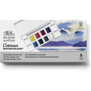 Winsor & Newton Winsor & ton Cotman Watercolour 8 Half Pan Pocket Set Skyscape Tones