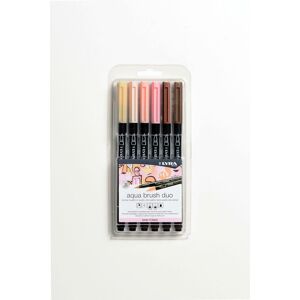 Lyra Graduate Aqua Brush Duo Brush Pens Skin Tones (Pack Of 6)