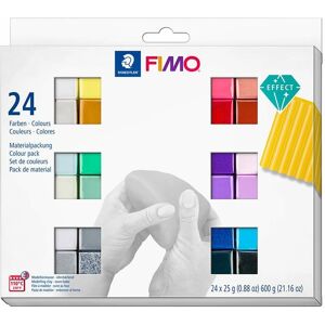 Staedtler Fimo Effect Modelling Clay 24 Assorted Half Blocks