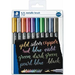 Staedtler Design Journey Metallic Brush Pens (Pack Of 10)