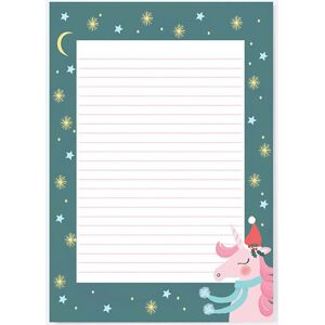 Dotty About Paper Festive Unicorn Letter Set Pack Of 20