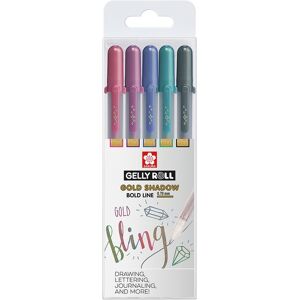 Royal Talens Sakura Gelly Roll Gold Shadow Gel Pens (Pack Of 5)