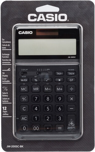 Casio Jw-200sc Desk Calculator Black