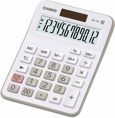 Casio Mx-12b Desk Calculator White