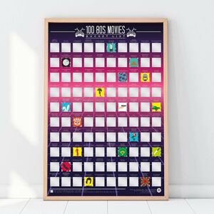 Gift Republic 80s Movies Bucket List Scratch Poster