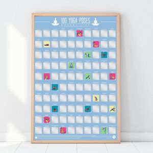 Gift Republic 100 Yoga Poses Bucket List Scratch Poster