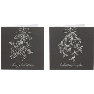 Whsmith Recyclable Contemporary Foliage Christmas Cards (Pack Of 12)