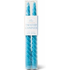 Paddywax Blue Twisted Tapered Candles Pack Of 2